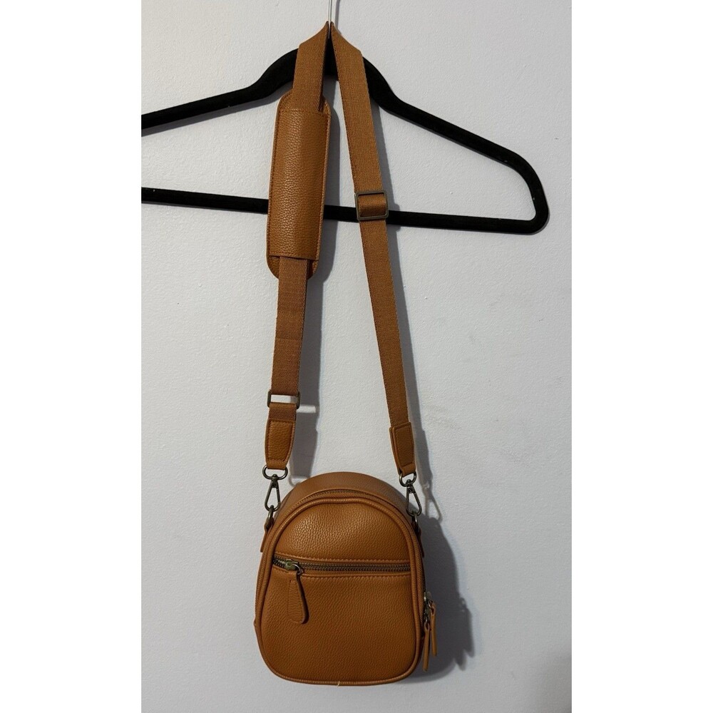 Divvia 1L Mini Camera Sling Bag Minimalist Travel Crossbody Case Brown - Picture 2 of 9